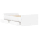 sengeramme med skuffer 90x190 cm hvid