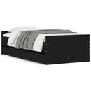 sengeramme med skuffer 90x190 cm sort