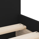 sengeramme med skuffer 90x190 cm sort