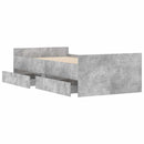 sengeramme med skuffer 90x190 cm betongrå