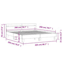 sengeramme med sengegavl 200x200 cm konstrueret træ sonoma-eg