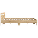 sengeramme med sengegavl 180x200 cm konstrueret træ sonoma-eg