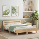 sengeramme med sengegavl 150x200 cm konstrueret træ sonoma-eg