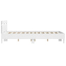 sengeramme med sengegavl 120x200 cm konstrueret træ hvid