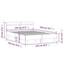 sengeramme med sengegavl 120x200 cm konstrueret træ hvid