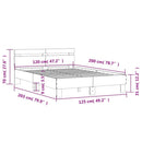 sengeramme med sengegavl 120x200 cm konstrueret træ grå sonoma