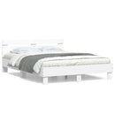 sengeramme med sengegavl 140x190 cm konstrueret træ hvid