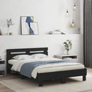 sengeramme med sengegavl 120x190 cm konstrueret træ sort