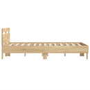 sengeramme med sengegavl 120x190 cm konstrueret træ sonoma-eg