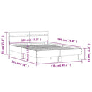 sengeramme med sengegavl 120x190 cm konstrueret træ sonoma-eg