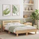 sengeramme med sengegavl 120x190 cm konstrueret træ sonoma-eg