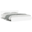 sengeramme med sengegavl 200x200 cm hvid