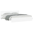 sengeramme med sengegavl 200x200 cm hvid