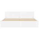 sengeramme med sengegavl 200x200 cm hvid