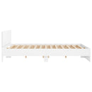 sengeramme med sengegavl 200x200 cm hvid