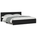 sengeramme med sengegavl 200x200 cm sort
