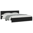 sengeramme med sengegavl 200x200 cm sort