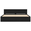 sengeramme med sengegavl 200x200 cm sort