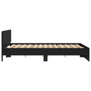 sengeramme med sengegavl 200x200 cm sort