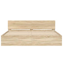 sengeramme med sengegavl 200x200 cm sonoma-eg