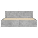 sengeramme med sengegavl 200x200 cm betongrå