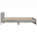 sengeramme med sengegavl 200x200 cm grå sonoma-eg