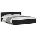sengeramme med sengegavl 180x200 cm sort