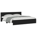 sengeramme med sengegavl 180x200 cm sort