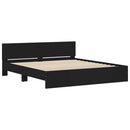sengeramme med sengegavl 180x200 cm sort