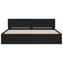 sengeramme med sengegavl 180x200 cm sort