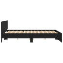 sengeramme med sengegavl 180x200 cm sort