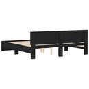 sengeramme med sengegavl 180x200 cm sort