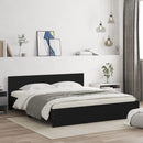 sengeramme med sengegavl 180x200 cm sort