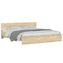 sengeramme med sengegavl 180x200 cm sonoma-eg