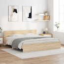 sengeramme med sengegavl 180x200 cm sonoma-eg