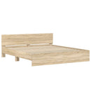 sengeramme med sengegavl 160x200 cm sonoma-eg
