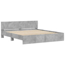 sengeramme med sengegavl 160x200 cm betongrå