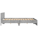 sengeramme med sengegavl 160x200 cm betongrå