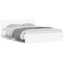 sengeramme med sengegavl 150x200 cm hvid