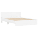 sengeramme med sengegavl 150x200 cm hvid