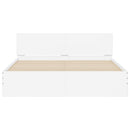 sengeramme med sengegavl 150x200 cm hvid