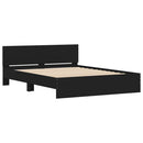 sengeramme med sengegavl 150x200 cm sort