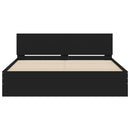 sengeramme med sengegavl 150x200 cm sort