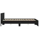 sengeramme med sengegavl 150x200 cm sort