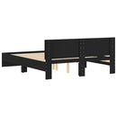 sengeramme med sengegavl 150x200 cm sort