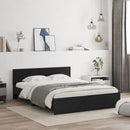 sengeramme med sengegavl 150x200 cm sort