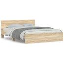sengeramme med sengegavl 150x200 cm sonoma-eg