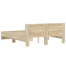 sengeramme med sengegavl 150x200 cm sonoma-eg