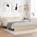 sengeramme med sengegavl 150x200 cm sonoma-eg