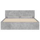 sengeramme med sengegavl 150x200 cm betongrå